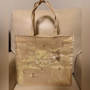 Dior “Exclusive” Gold Mesh Shimmering Tote Bag. New Sealed in bag with Label GWP